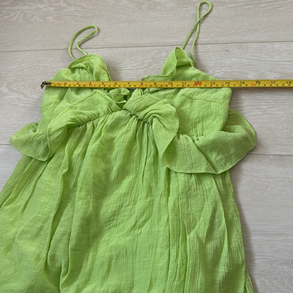 Lush Lime Bright Green Ruffled Sleeveless Sundress - Picture 5 of 7